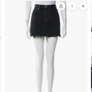 Agolde Black Denim Skirt